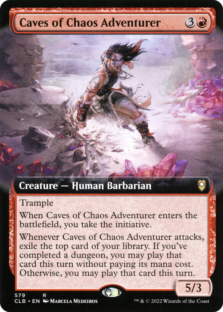 Caves of Chaos Adventurer (Extended Art) (CLB-579) [Commander Legends: Battle for Baldur's Gate]