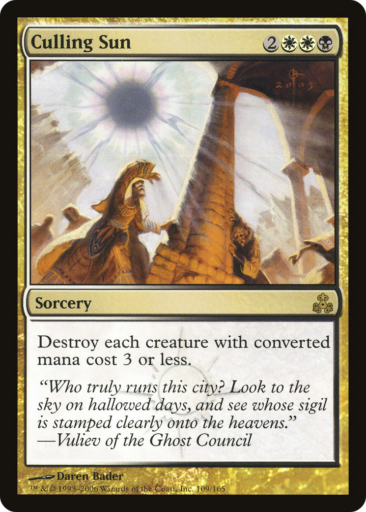 Culling Sun (GPT-109) [Guildpact]