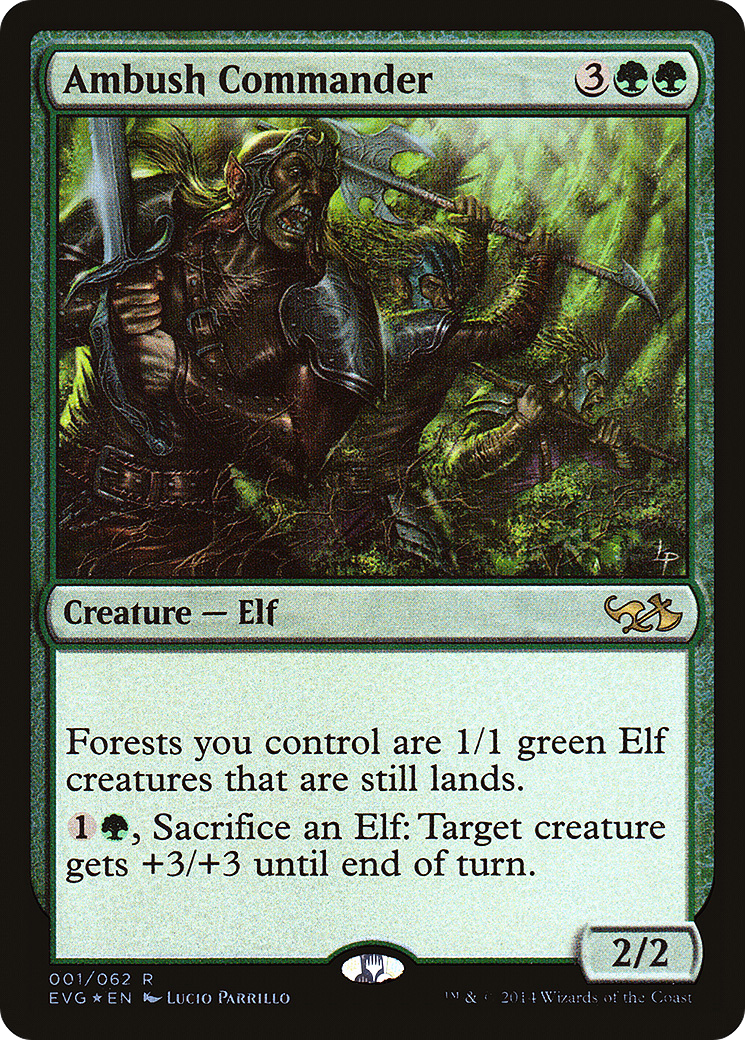 Ambush Commander (DD3-001) [Duel Decks Anthology: Elves vs. Goblins] Foil