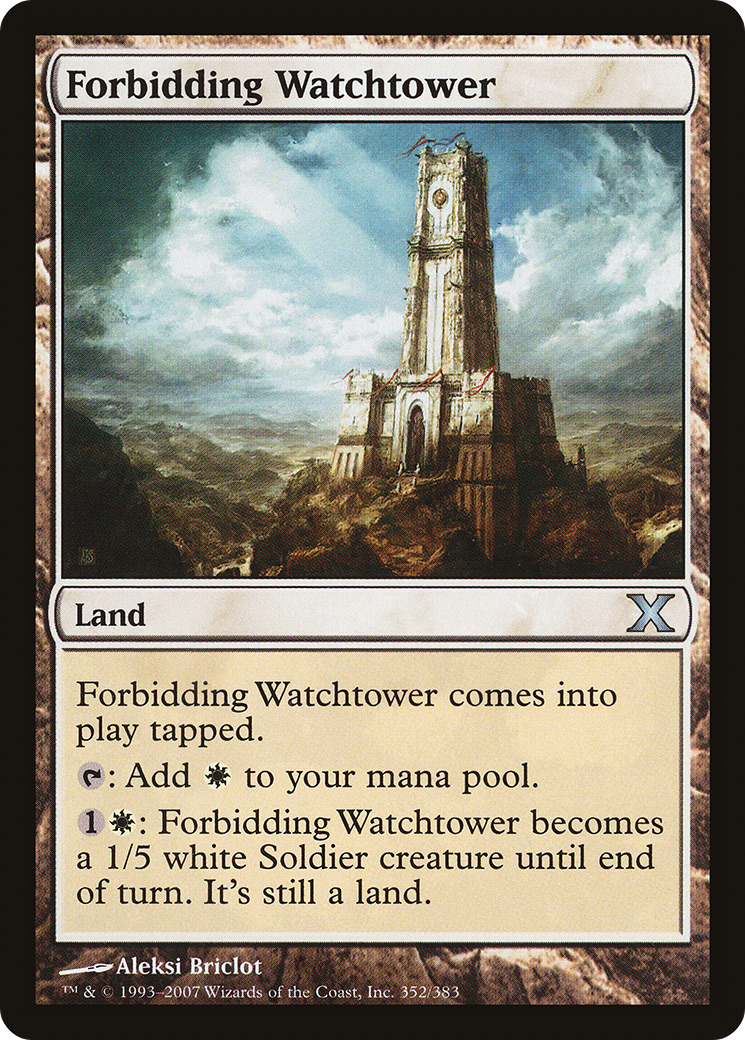Forbidding Watchtower (10E-352) [Tenth Edition] Foil