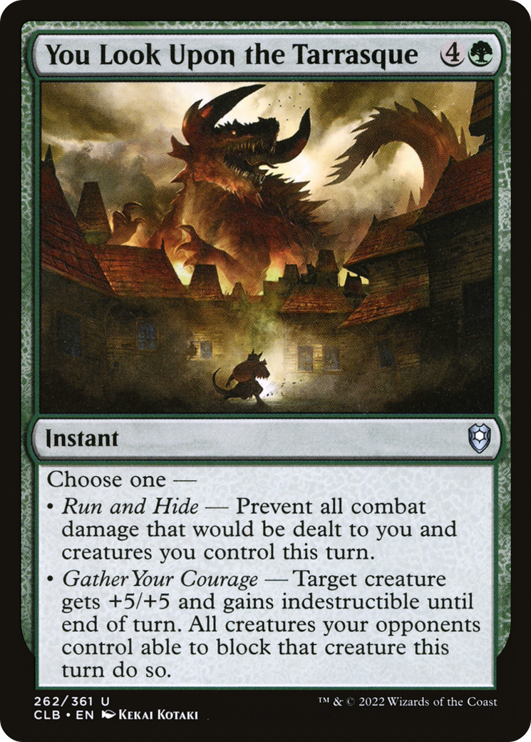 You Look Upon the Tarrasque (CLB-262) [Commander Legends: Battle for Baldur's Gate] Foil