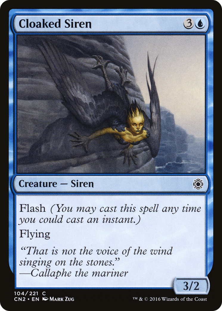 Cloaked Siren (CN2-104) [Conspiracy: Take the Crown] Foil