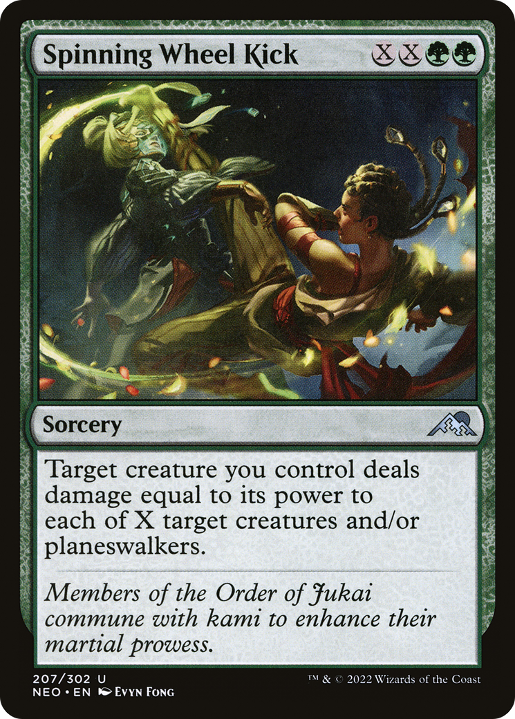 Spinning Wheel Kick (NEO-207) [Kamigawa: Neon Dynasty] Foil