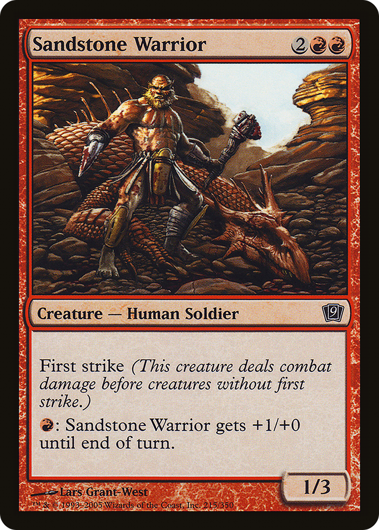 Sandstone Warrior (9ED-215) [9th Edition] Foil