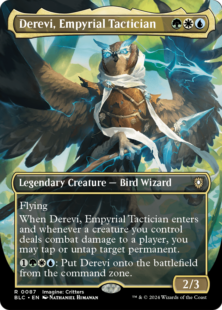 Derevi, Empyrial Tactician (Borderless) (BLC-087) [Bloomburrow Commander]