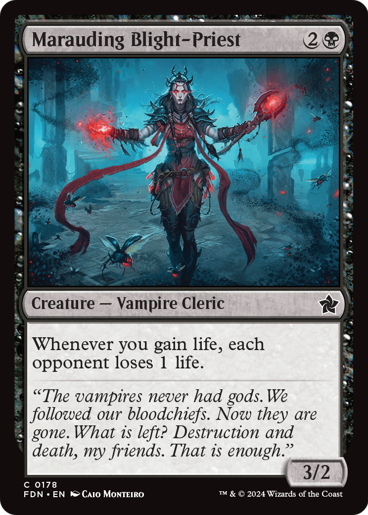 Marauding Blight-Priest (FDN-178) [Foundations] Foil