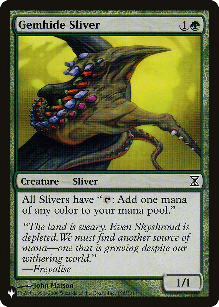 Gemhide Sliver (LIST-TSP-196) [The List]