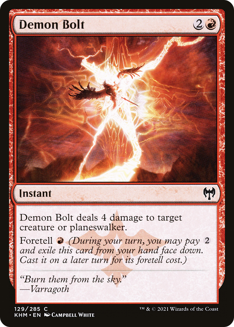 Demon Bolt (KHM-129) [Kaldheim] Foil