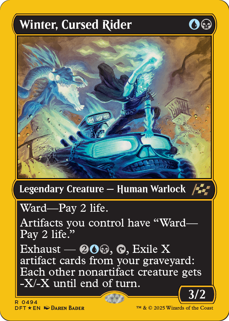 Winter, Cursed Rider (First-Place Foil) (DFT-494) [Aetherdrift] Foil