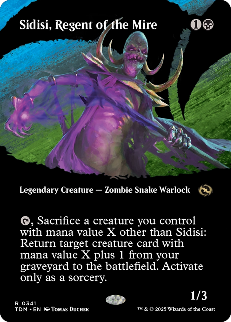 Sidisi, Regent of the Mire (Borderless) (TDM-341) (Showcase) [Tarkir: Dragonstorm] Foil