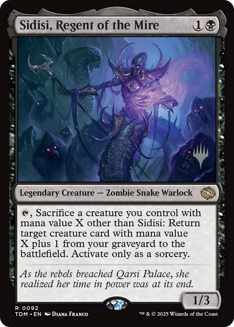 Sidisi, Regent of the Mire (PPTDM-092) [Promo Pack: Tarkir: Dragonstorm] Foil