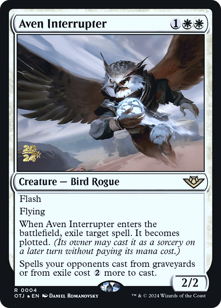 Aven Interrupter (PRE-004) [Outlaws of Thunder Junction Promos] Foil