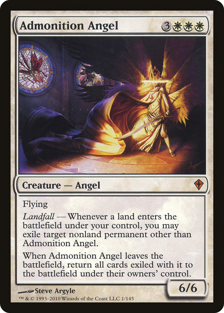 Admonition Angel (WWK-001) [Worldwake] Foil