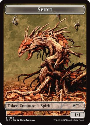 Spirit (SLD) // Clue (CMM) Double-Sided Token (SLD-1852 // 40) [Secret Lair Drop Series]