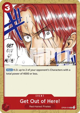 Get Out of Here! (OP09-018) - Emperors in the New World: 2nd Anniversary Tournament Cards