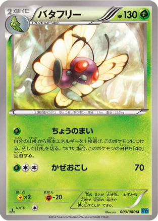 Butterfree (003/080) - XY2 Wild Blaze 1st Edition