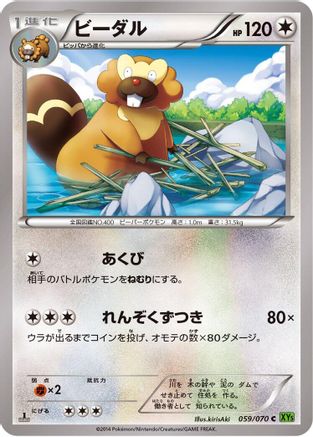 Bibarel (059/070) - XY5Bt Tidal Storm 1st Edition