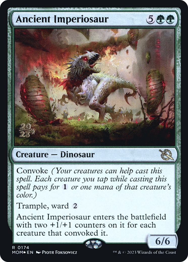 Ancient Imperiosaur (PRE-174) [March of the Machine Promos] Foil