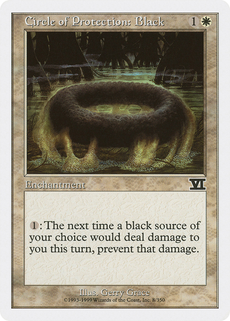 Circle of Protection: Black (6ED-008) [Classic Sixth Edition]
