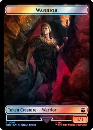 Warrior // Beast (0049) Double-Sided Token (Surge Foil) (WHO-41 // 49) [Universes Beyond: Doctor Who] Foil