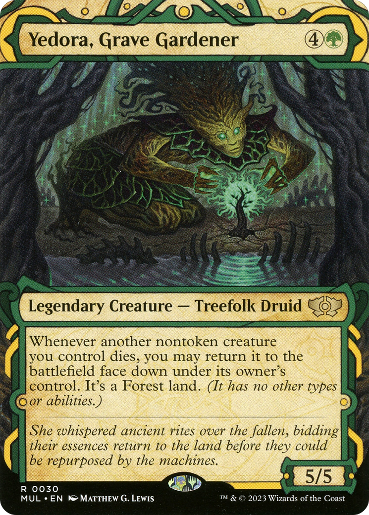 Yedora, Grave Gardener (MUL-030) (Showcase) (Borderless) [Multiverse Legends] Foil