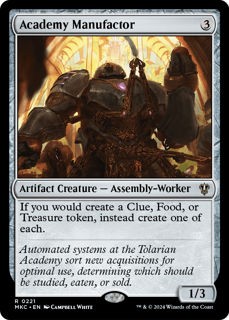 Academy Manufactor (MKC-221) [Murders at Karlov Manor Commander]