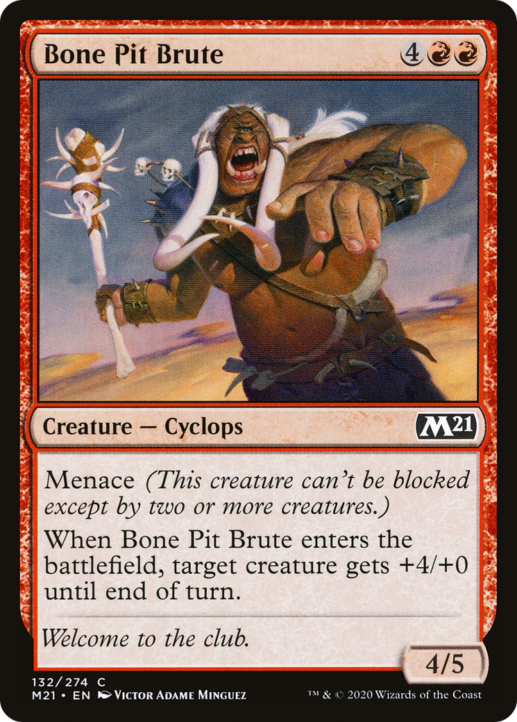 Bone Pit Brute (M21-132) [Core Set 2021] Foil