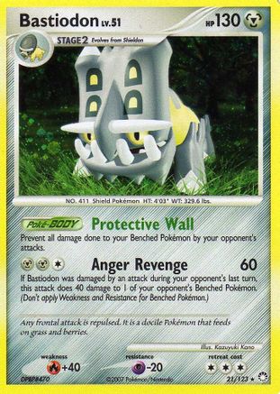 Bastiodon  - Bastiodon the Defender Half Deck 1st Edition Holofoil