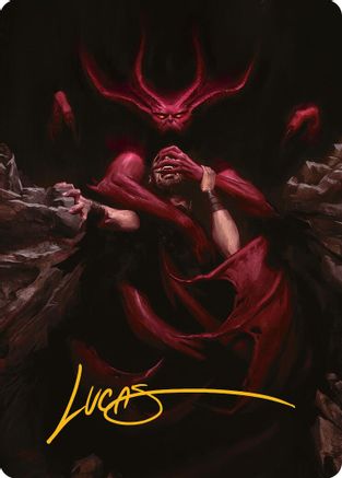 Infernal Grasp Art Card (Gold-Stamped Signature) (AAINR-010) [Art Series: Innistrad Remastered]