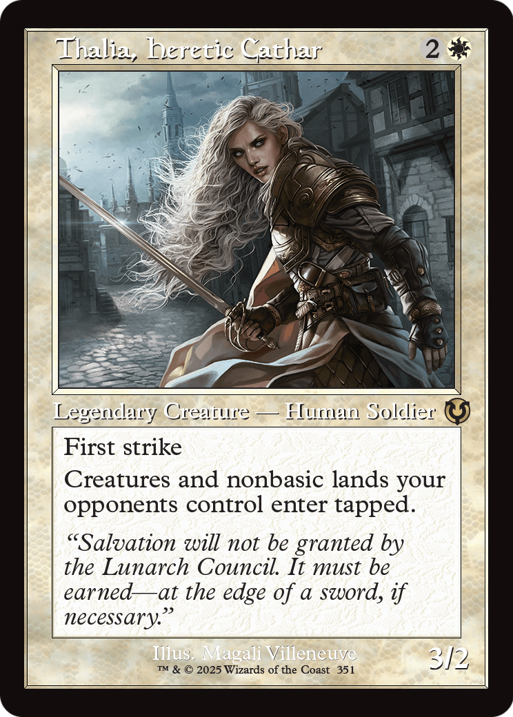 Thalia, Heretic Cathar (Retro Frame) (INR-351) [Innistrad Remastered] Foil