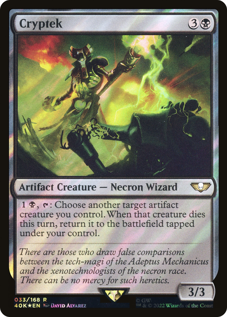 Cryptek (Surge Foil) (40K-033) [Warhammer 40,000 Commander] Foil