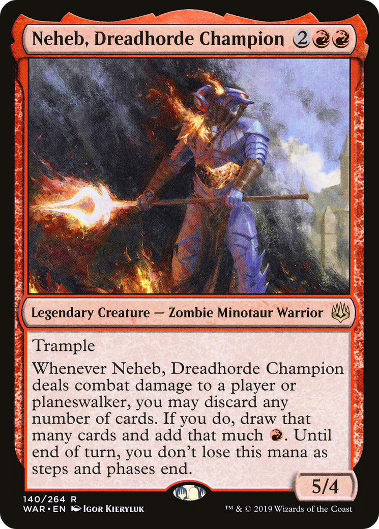 Neheb, Dreadhorde Champion (WAR-140) [War of the Spark] Foil