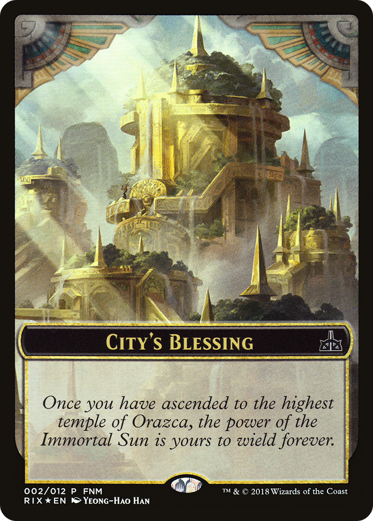 City's Blessing // Elemental Double-sided Token (FNM-002) [Friday Night Magic 2018] Foil