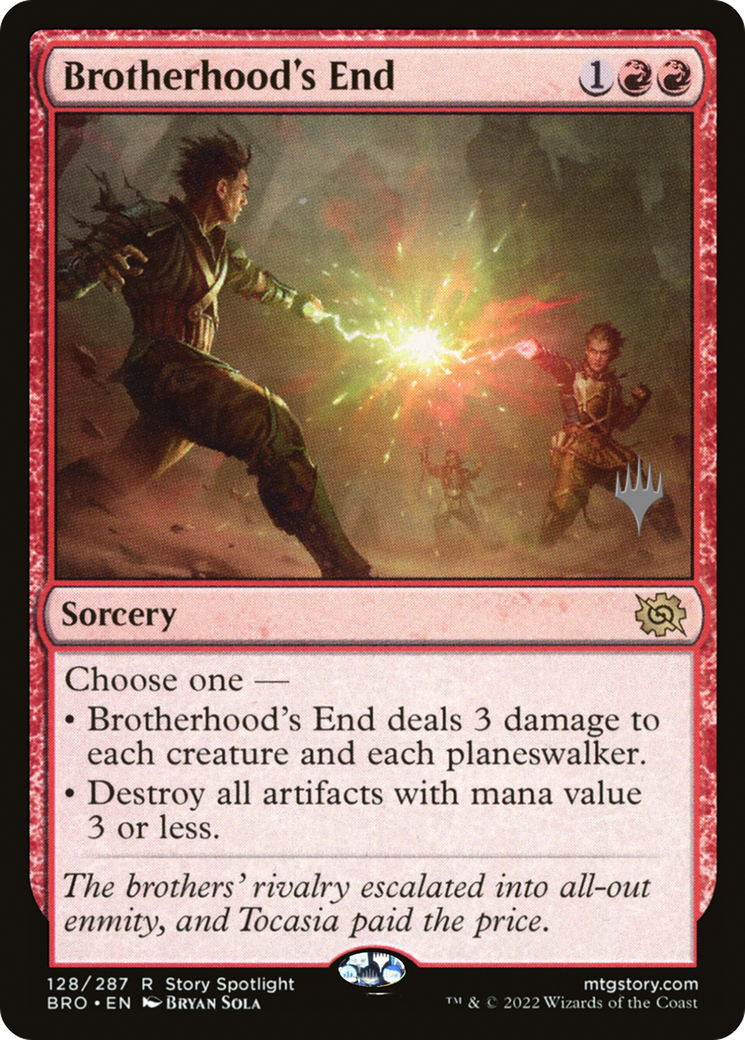 Brotherhood's End (PPBRO-128) [Promo Pack: The Brothers' War Promos] Foil