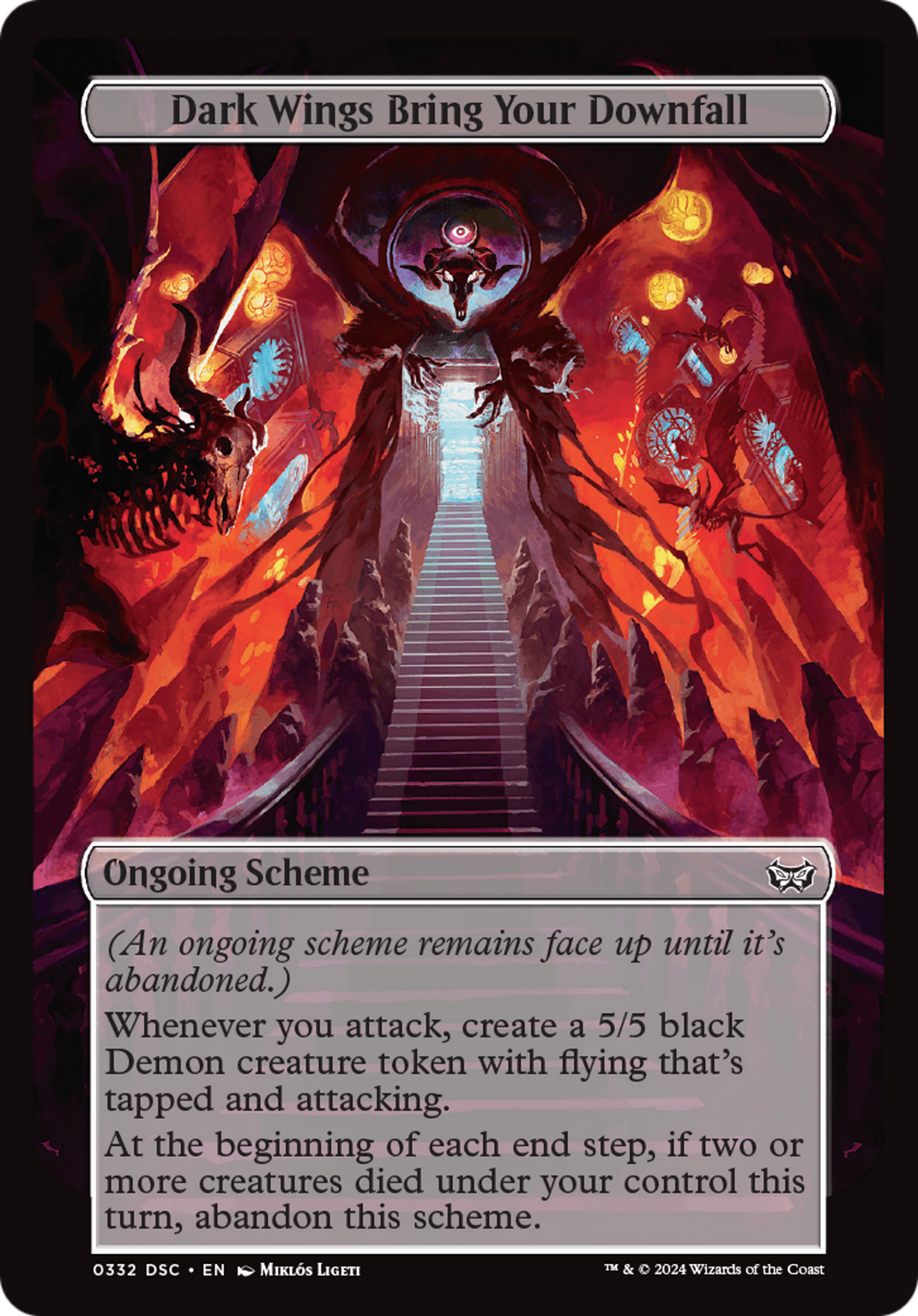 Dark Wings Bring Your Downfall (Full Art) (A:DSC-332) [Duskmourn: House of Horror Commander]