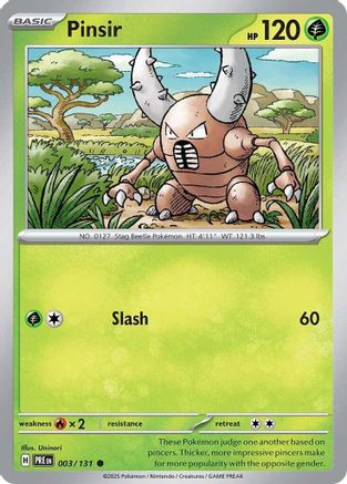 Pinsir (003) [SV Prismatic Evolutions] Reverse Holofoil - Common