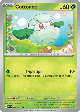 Cottonee (007) [SV Prismatic Evolutions] Reverse Holofoil - Common