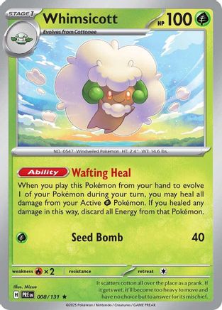 Whimsicott (008) [SV Prismatic Evolutions] Holofoil - Rare