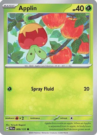 Applin (009) [SV Prismatic Evolutions] Reverse Holofoil - Common