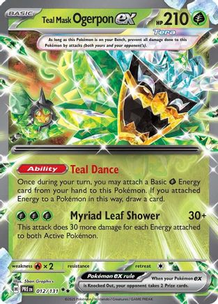 Teal Mask Ogerpon ex (012/131) [SV Prismatic Evolutions] Holofoil - Double Rare