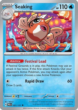 Seaking (021) [SV Prismatic Evolutions] Reverse Holofoil - Uncommon