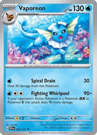 Vaporeon (022) [SV Prismatic Evolutions] Holofoil - Rare