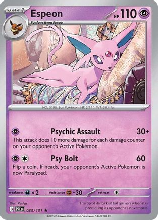 Espeon (033) [SV Prismatic Evolutions] Holofoil - Rare