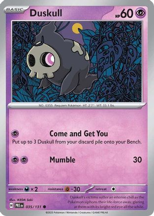 Duskull (035) [SV Prismatic Evolutions] Reverse Holofoil - Common