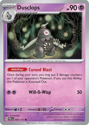 Dusclops (036) [SV Prismatic Evolutions] Reverse Holofoil - Common