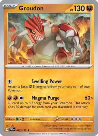 Groudon (049) [SV Prismatic Evolutions] Reverse Holofoil - Rare