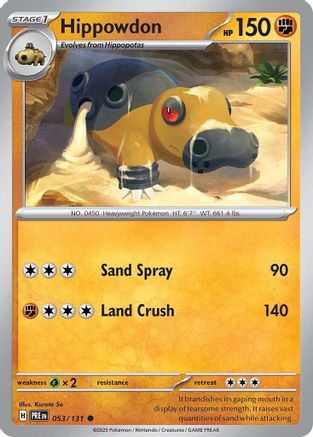 Hippowdon (053) [SV Prismatic Evolutions] Reverse Holofoil - Common