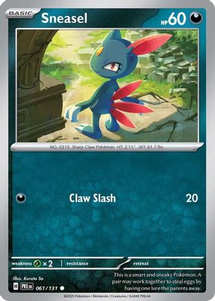 Sneasel (061) [SV Prismatic Evolutions] Reverse Holofoil - Common