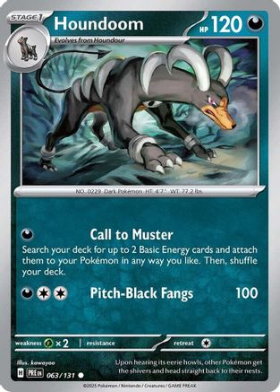 Houndoom (063) [SV Prismatic Evolutions] Reverse Holofoil - Common