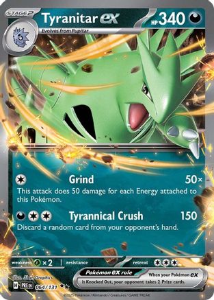 Tyranitar ex (064) [SV Prismatic Evolutions] Holofoil - Double Rare